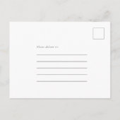 Elegant Script Sakura Cherry Blossom Save The Date Uitnodiging Briefkaart (Achterkant)