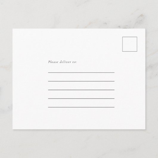 Elegant Script Sakura Cherry Blossom Save The Date Uitnodiging Briefkaart (Achterkant)