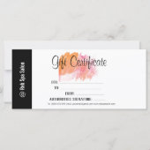 Elegant Script Salon Personalized Cadeaubon (Voorkant)