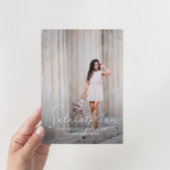 Elegant Script Salutatorian Photo Graduation Party Kaart