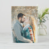 Elegant Script, save the date kaart, aankondiging (Staand voorkant)