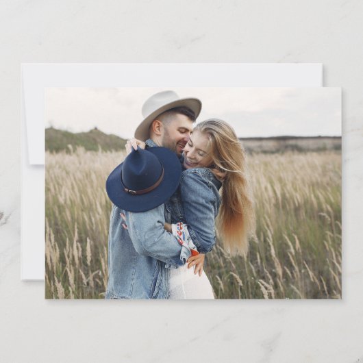 Elegant Script Save the Date Photo Minimalist (Achterkant)