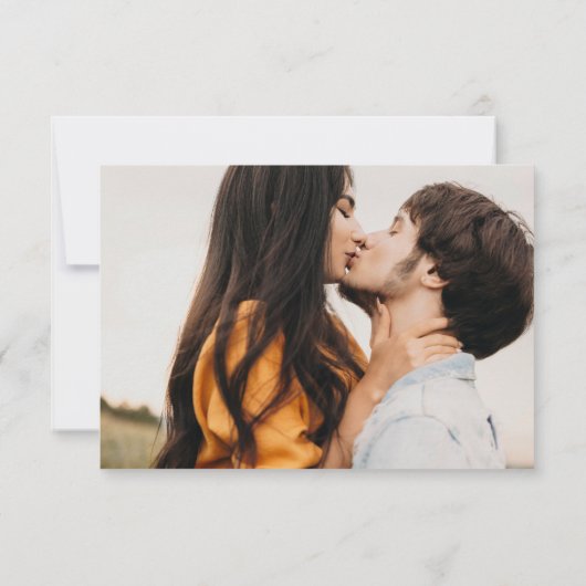 Elegant Script Save the Date Photo Minimalist (Achterkant)