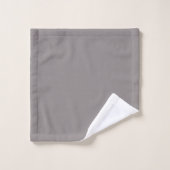 Élégant Script Serif Monogramme gris clair (Gant de toilette)