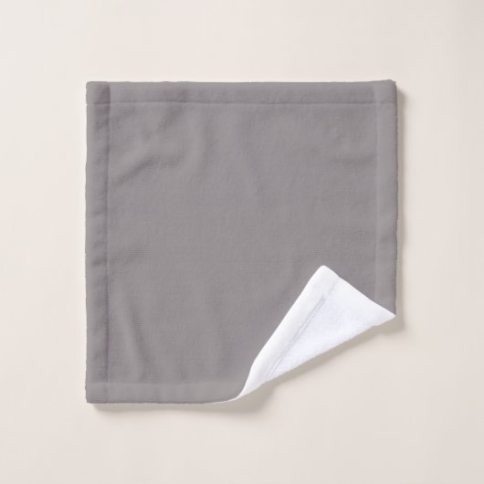 Élégant Script Serif Monogramme gris clair (Gant de toilette)