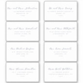 Élégant Script Serif Texte 8 Étiquettes de adresse (Devant)