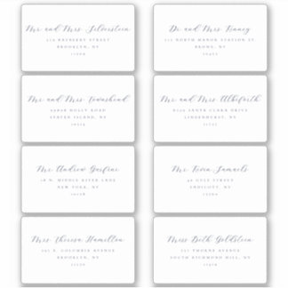 Élégant Script Serif Texte 8 Étiquettes de adresse