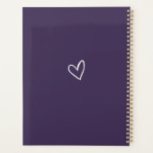 Élégant script signature Mariage violet (Dos)