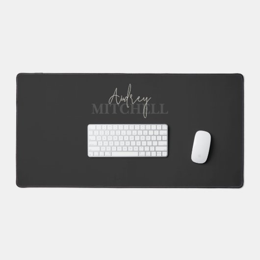 Élégant script signature Monogramme noir (Clavier et souris)