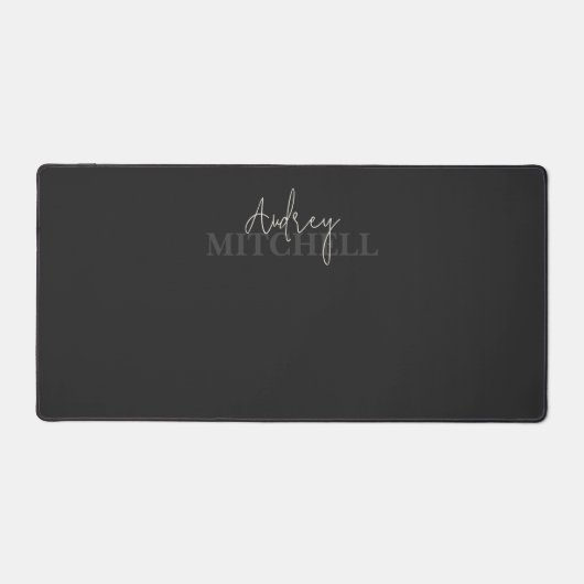 Élégant script signature Monogramme noir (Recto)