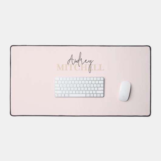 Élégant script signature Monogramme rose (Clavier et souris)