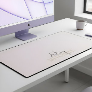 Élégant script signature Monogramme rose