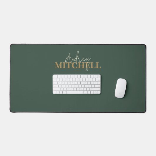 Élégant script signature Monogramme vert (Clavier et souris)