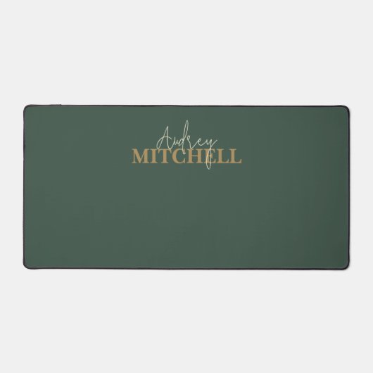 Élégant script signature Monogramme vert (Recto)