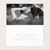 Elegant Script Silver Foil Cadeaukaart Visitekaartjes (Binnenkant ongevouwen)