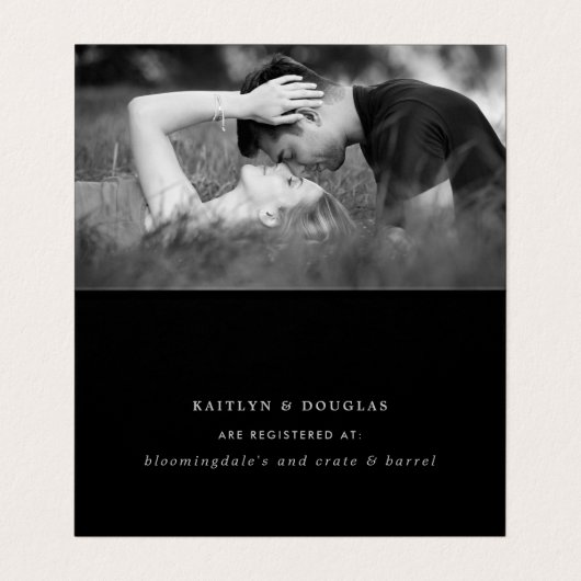 Élégant Script Silver Foil Carte de dépôt cadeau (Intérieur déplié)