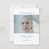 Elegant Script Simple Funeral Photo Thank You Card (Voorkant)