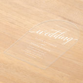 Élégant Script Simple Mariage Acrylique Invitation (Poser)