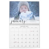 Elegant Script Simple One Photo per maand Kalender (Jan 2027)