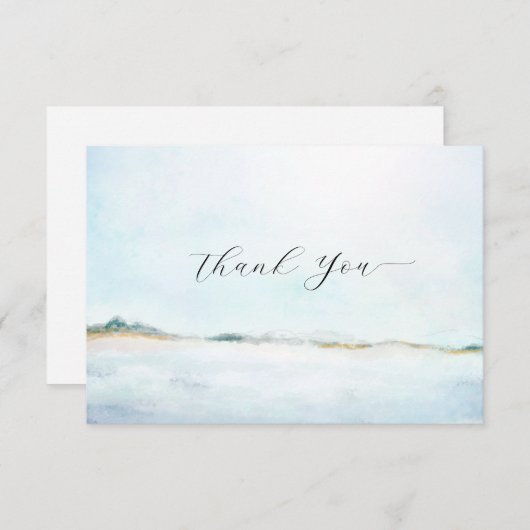 Elégant Script Simple Plage Merci Peint (Devant / Derrière)