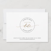 Elegant script, Simple Stamp Wedding Save the Date (Achterkant)