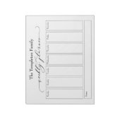 Elegant Script Simple Weekly Planner, White Notitieblok (Gedraaid)
