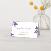Elegant Script Smaragd Paarse Eucalyptus Bruiloft (Voorkant)