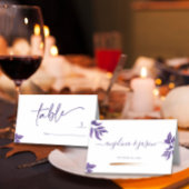 Elegant Script Smaragd Paarse Eucalyptus Bruiloft