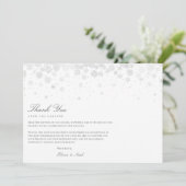 Elegant Script Sneeuwvlokken Dank je Kaart (Staand voorkant)