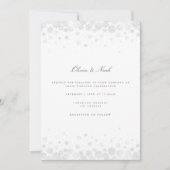 Elegant Script Snowflakes Bruiloft Uitnodiging Kaa (Voorkant)