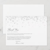 Élégant Script Snowflakes Carte de remerciements (Devant / Derrière)