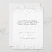 Élégant Script Snowflakes Enregistrer La Carte Dat (Dos)