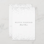 Élégant Script Snowflakes Invitation à la douche n (Devant / Derrière)