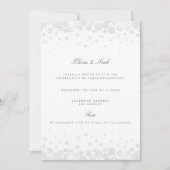 Elegant Script Snowflakes Verloving Invitation Kaart (Voorkant)