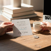 Elegant Script Something Blue Maid of Honor Card Notitiekaartje