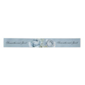 Elegant Script Stofblauw Trouw  Lint (Voorkant)
