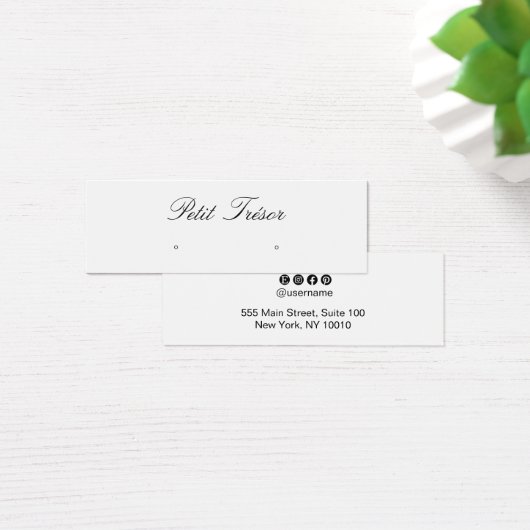 Elegant Script  Stud Earring Display (Bureau)