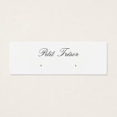 Elegant Script  Stud Earring Display Mini Visitekaartjes (Voorkant)