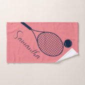Elegant Script Tennis Spelers Gepersonaliseerde Sw Handdoek (Handdoek)