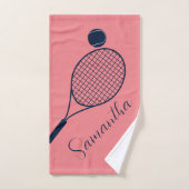 Elegant Script Tennis Spelers Gepersonaliseerde Sw Handdoek (Handdoek)