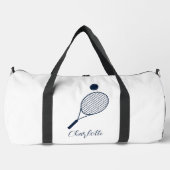 Elegant Script Tennisser Monogram Gepersonaliseerd Plunjezak (Voorkant)