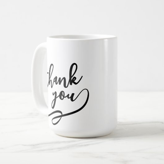 Elegant Script Thank You Gift Mug (Devant gauche)