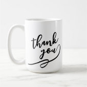 Elegant Script Thank You Gift Mug (Gauche)