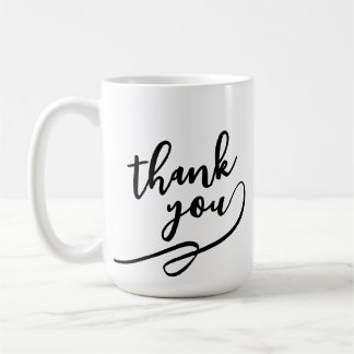 Elegant Script Thank You Gift Mug Koffiemok
