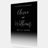 Elegant Script Transparant Huwelijk Welkom Acryl Bord (Hoek)