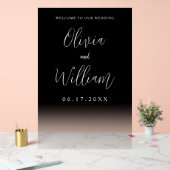 Élégant Script Transparent Mariage Welcome (Mariage)