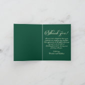 Élégant script Turquoise Mariage photo Carte de re (Intérieur)