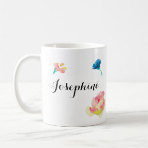 Elegant Script type, boho waterverf bloemen Koffiemok