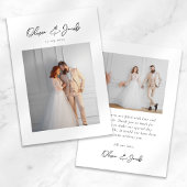 Elegant Script Typografie Bruiloft Bedankkaart