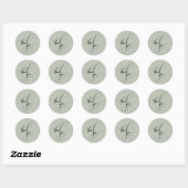 Elegant Script Typografie Hartelijk dank Ronde Sticker (Vel)
